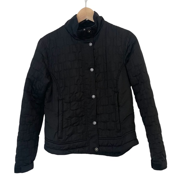 SUN MOUNTAIN Alpine Quilted Zipper & Snap Buttons Black Jacket - EUC, Sm… - Picture 1 of 12